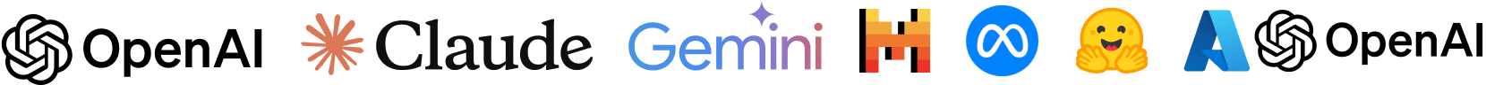 Overview of supported LLMs